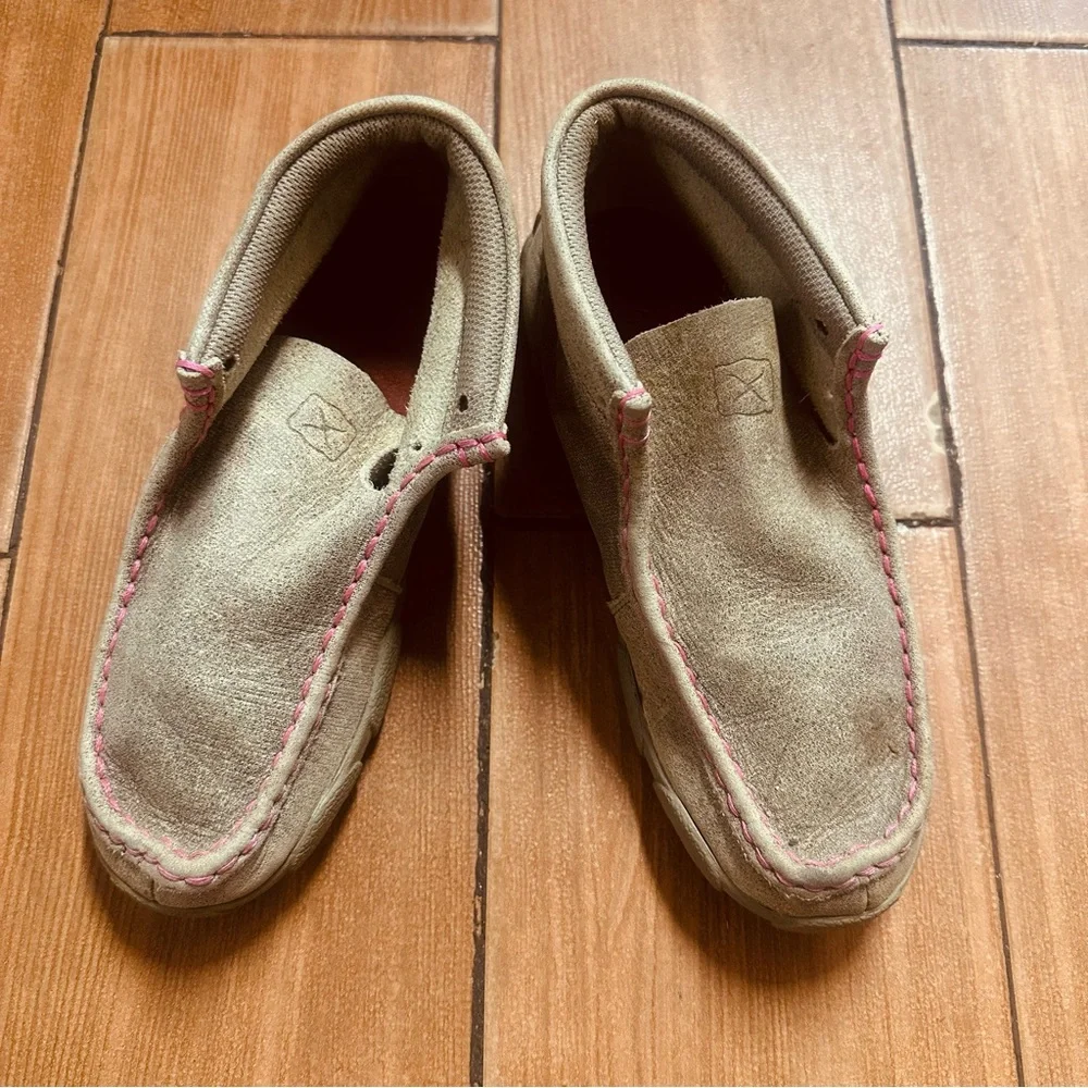 Size 1M Twisted X Boot Brown Moccasin Chukka Leather Casual no Tie down Straps